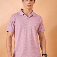 Men Light Onion Check Regular Fit T-Shirt