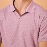 Men Light Onion Check Regular Fit T-Shirt