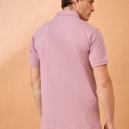Men Light Onion Embroidery Regular Fit T-Shirt