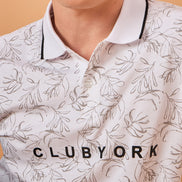 Men White Print Regular Fit T-Shirt