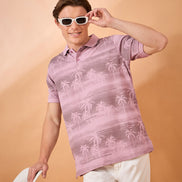 Men Light Onion Print Regular Fit T-Shirt
