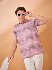 Men Light Onion Print Regular Fit T-Shirt