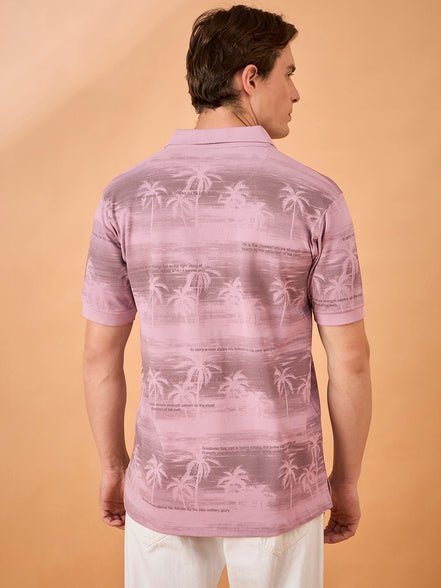 Men Light Onion Print Regular Fit T-Shirt