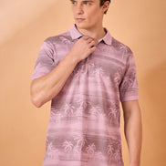 Men Light Onion Print Regular Fit T-Shirt