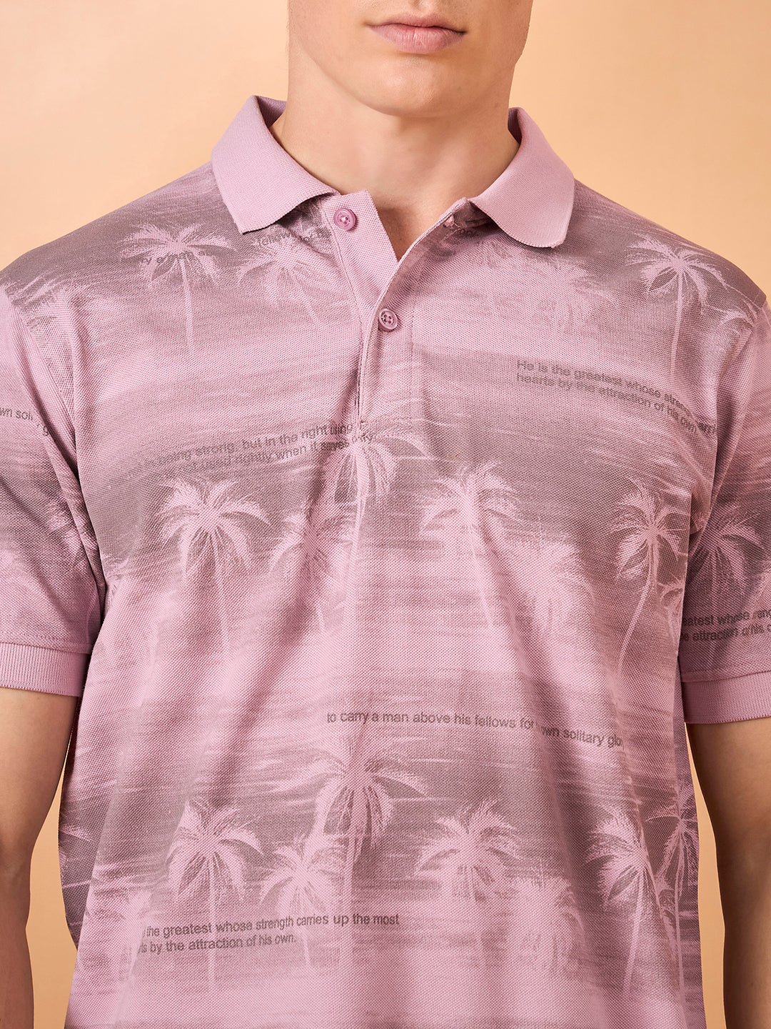 Men Light Onion Print Regular Fit T-Shirt