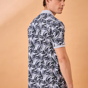 Men Lavender Print Regular Fit T-Shirt