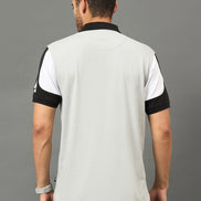 Club York Men Grey Polo neck T-Shirt