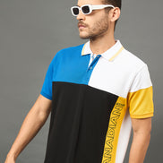 Club York Men Black Polo neck T-Shirt