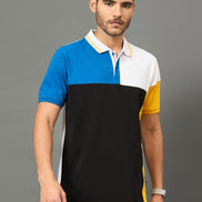 Club York Men Black Polo neck T-Shirt