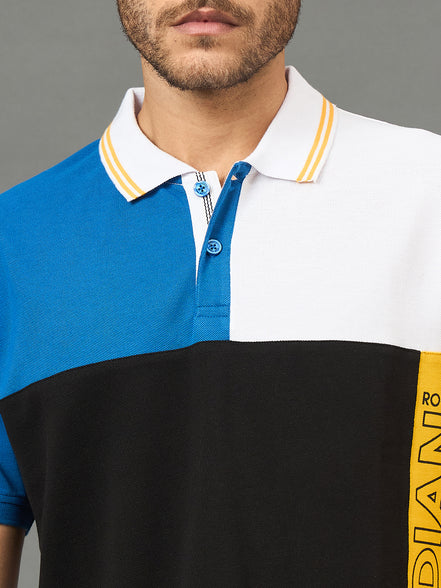 Club York Men Black Polo neck T-Shirt