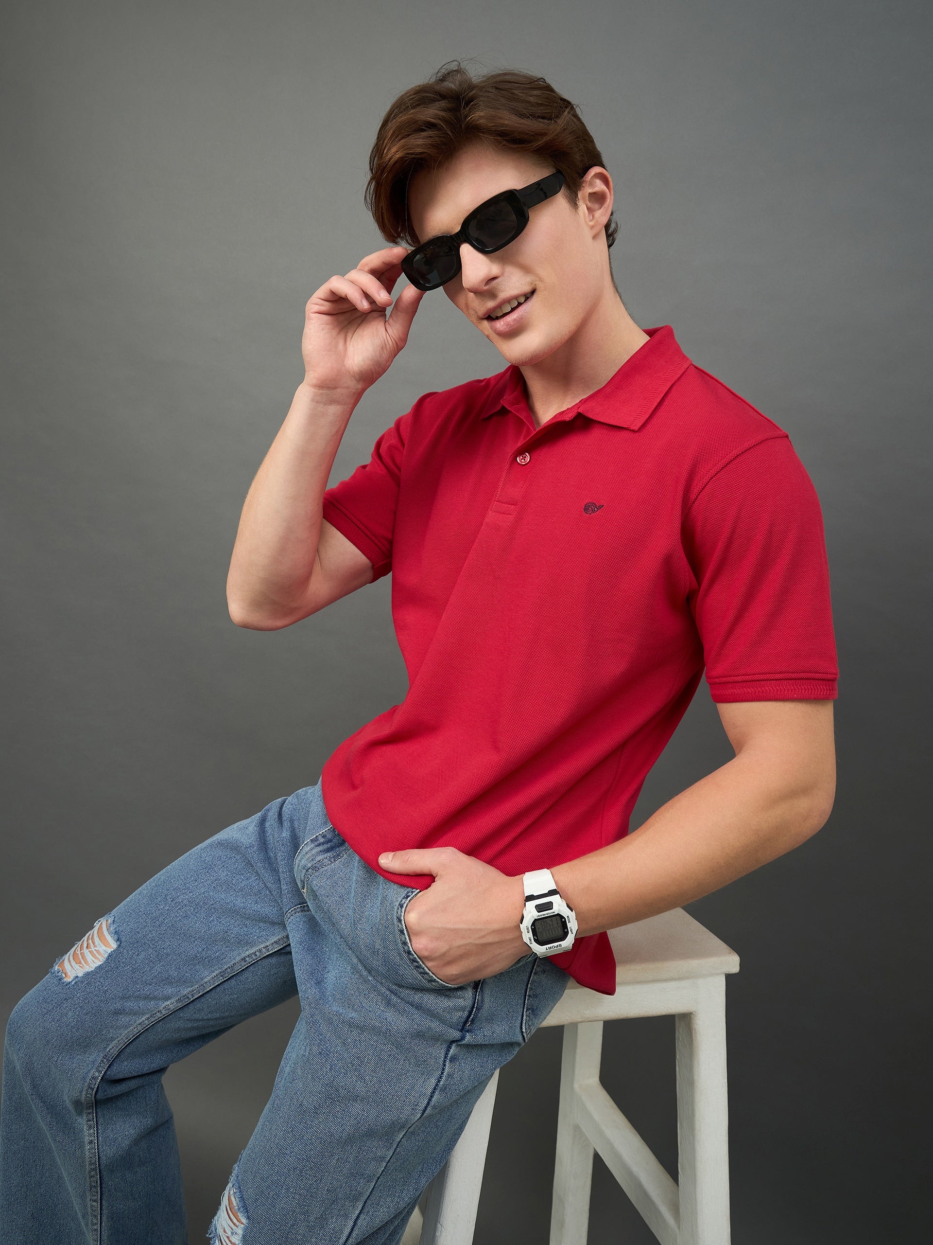 Red Solid T-Shirt