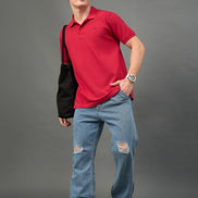 Red Solid T-Shirt