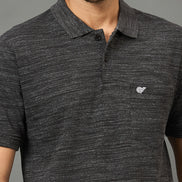 Club York Men Black Polo neck T-Shirt