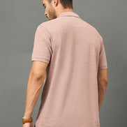 Club York Men Fawn Polo neck T-Shirt