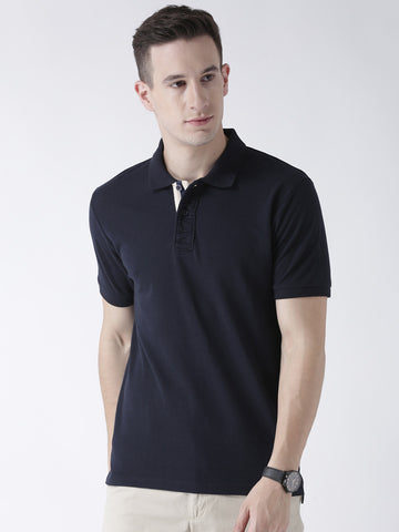 Navy Blue Solid T-Shirt