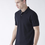 Navy Blue Solid T-Shirt