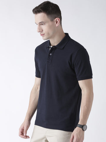 Navy Blue Solid T-Shirt