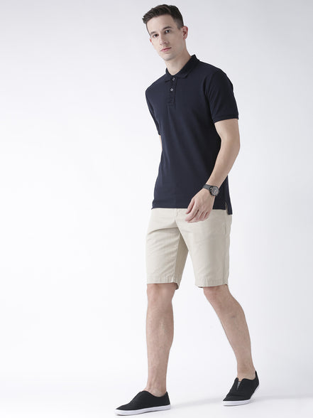 Navy Blue Solid T-Shirt