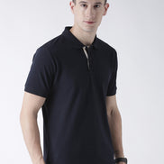 Navy Blue Solid T-Shirt