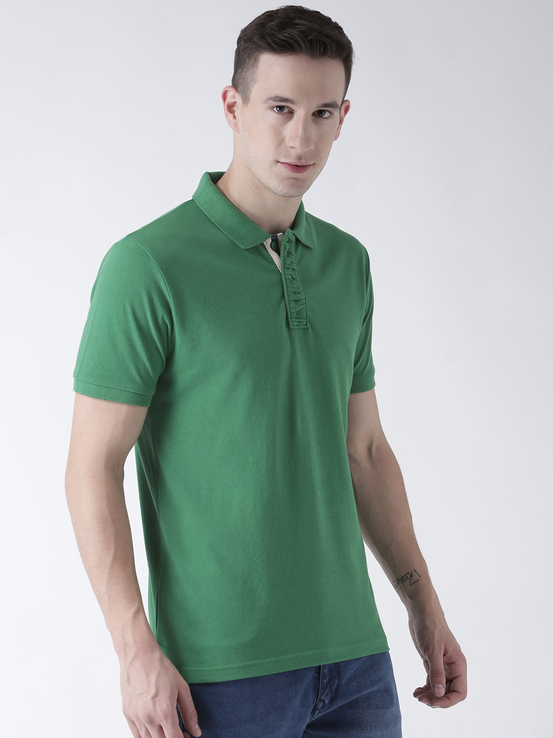 Green Solid T-Shirt