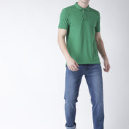 Green Solid T-Shirt