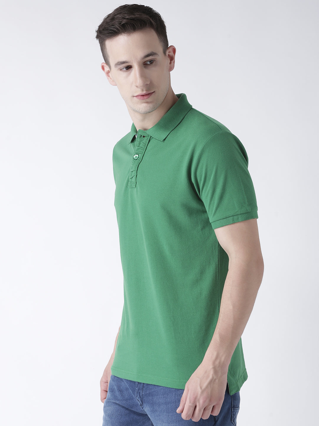 Green Solid T-Shirt