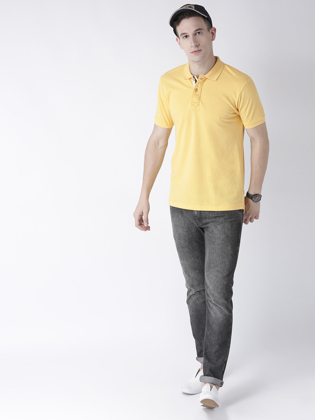Yellow Solid T-Shirt