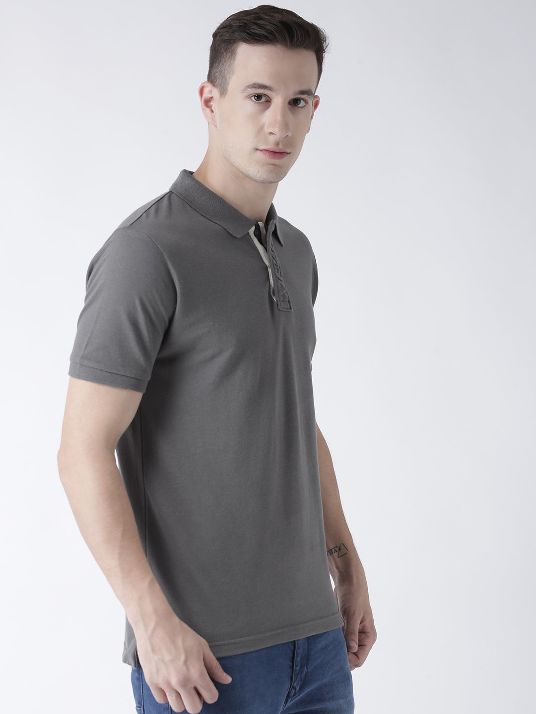 Grey Solid T-Shirt