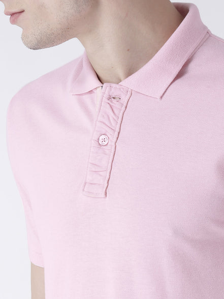 Pink Solid T-Shirt