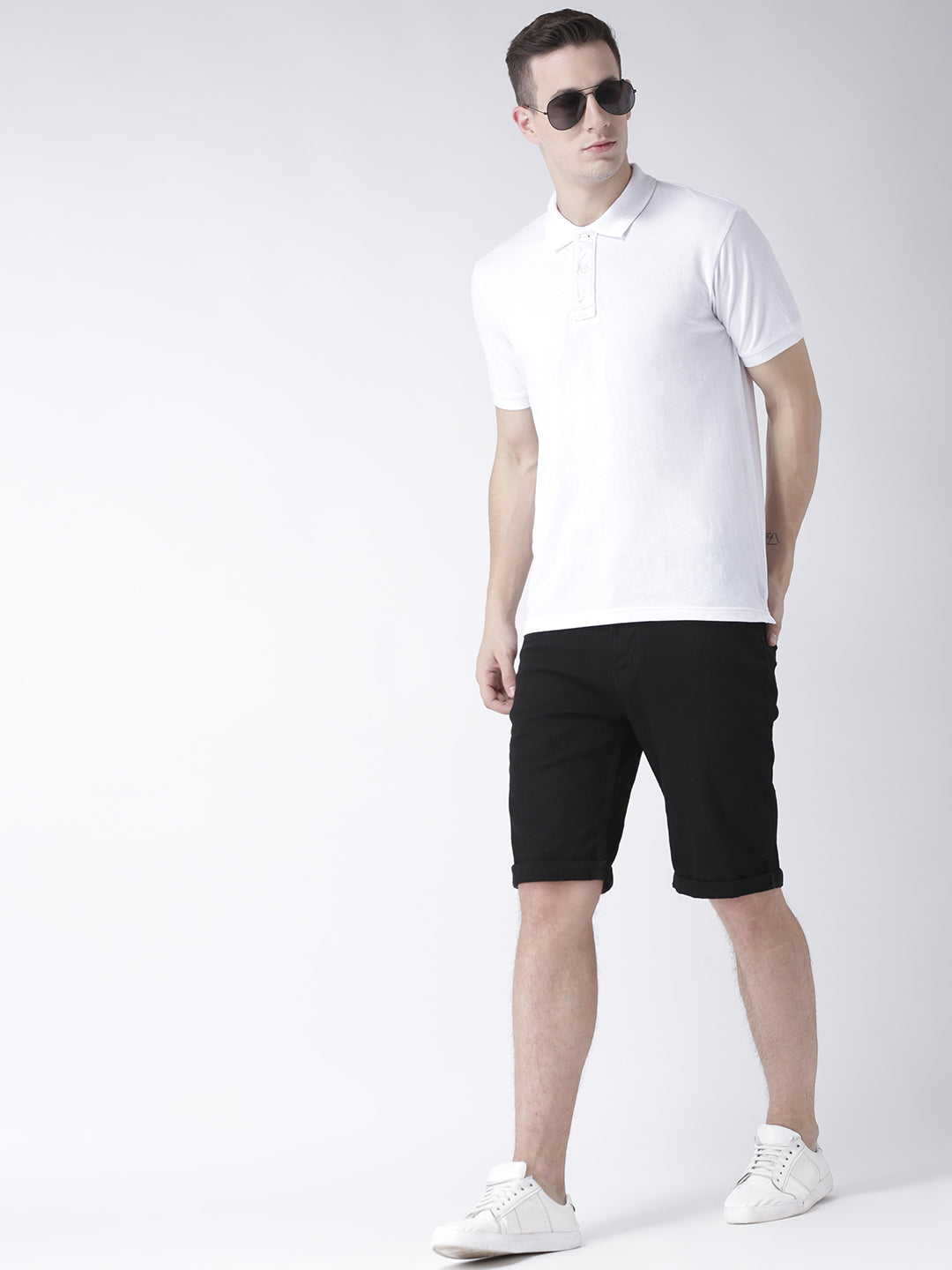 White Solid T-Shirt