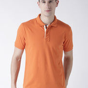 Orange Solid T-Shirt
