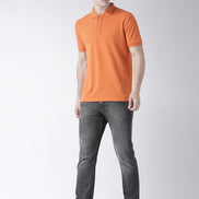 Orange Solid T-Shirt