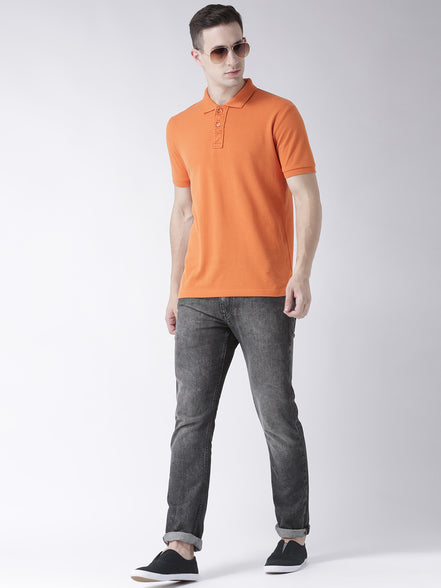 Orange Solid T-Shirt
