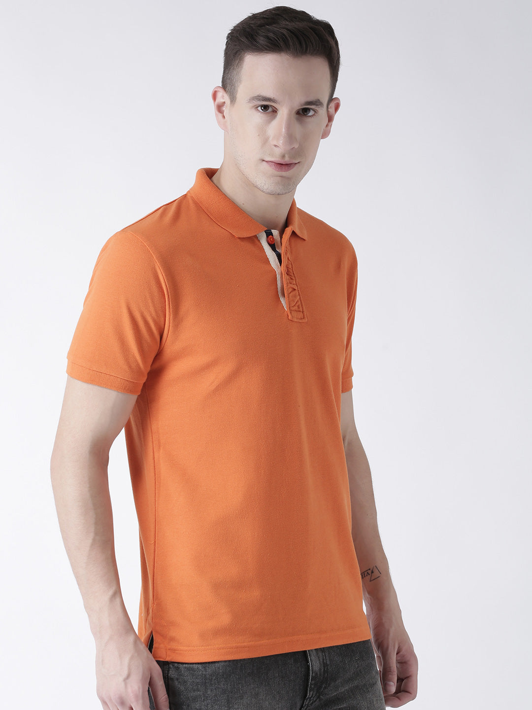 Orange Solid T-Shirt