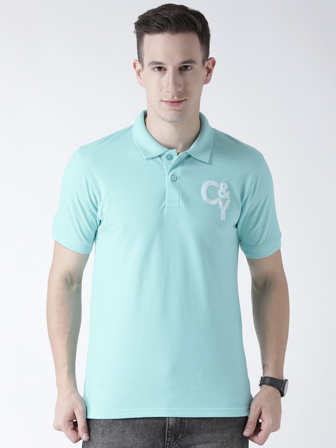 Blue Solid T-Shirt
