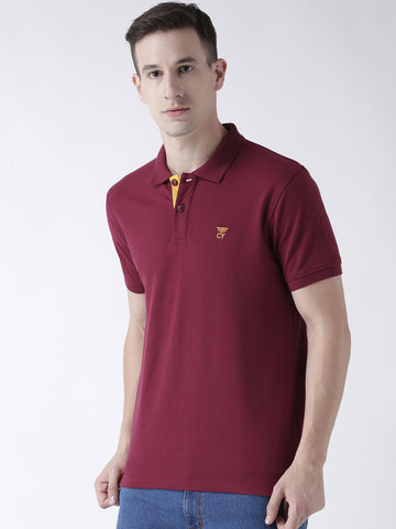 Maroon Solid T-Shirt