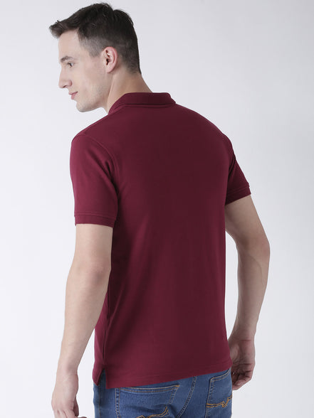 Maroon Solid T-Shirt