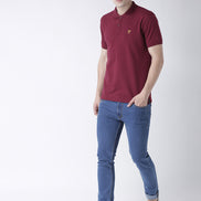 Maroon Solid T-Shirt