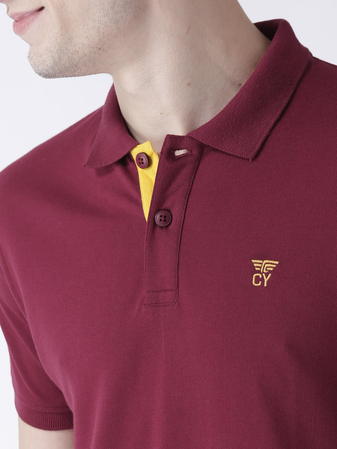 Maroon Solid T-Shirt