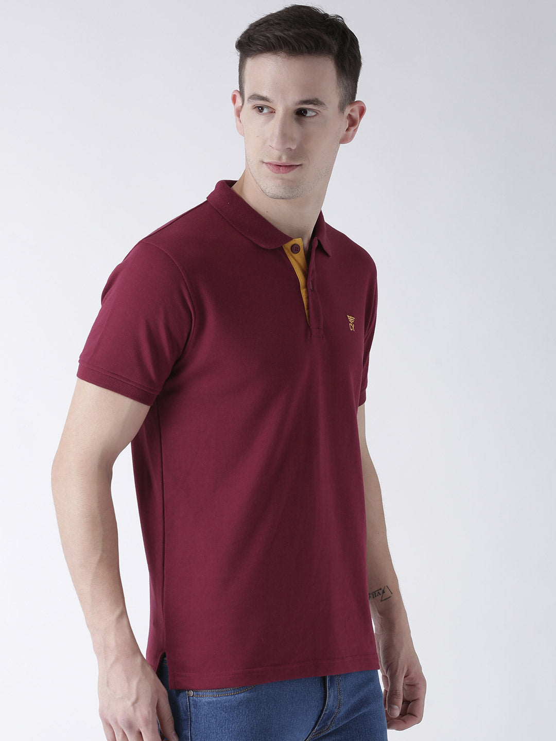 Maroon Solid T-Shirt