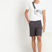 Dark Grey Printed Short