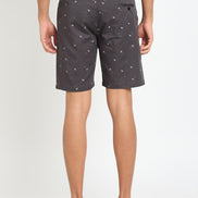 Dark Grey Printed Short