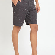 Dark Grey Printed Short