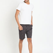Dark Grey Printed Short