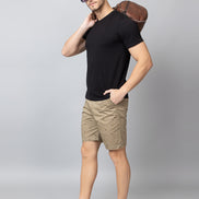 Khaki Printed Woven Short