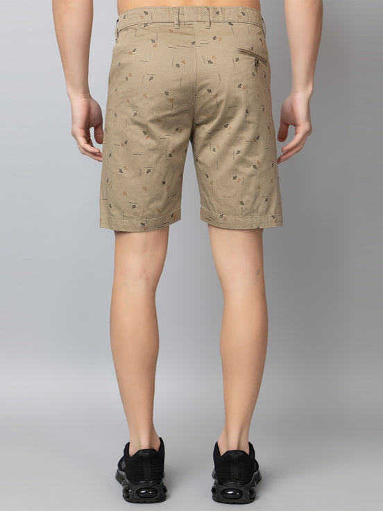 Khaki Printed Woven Short