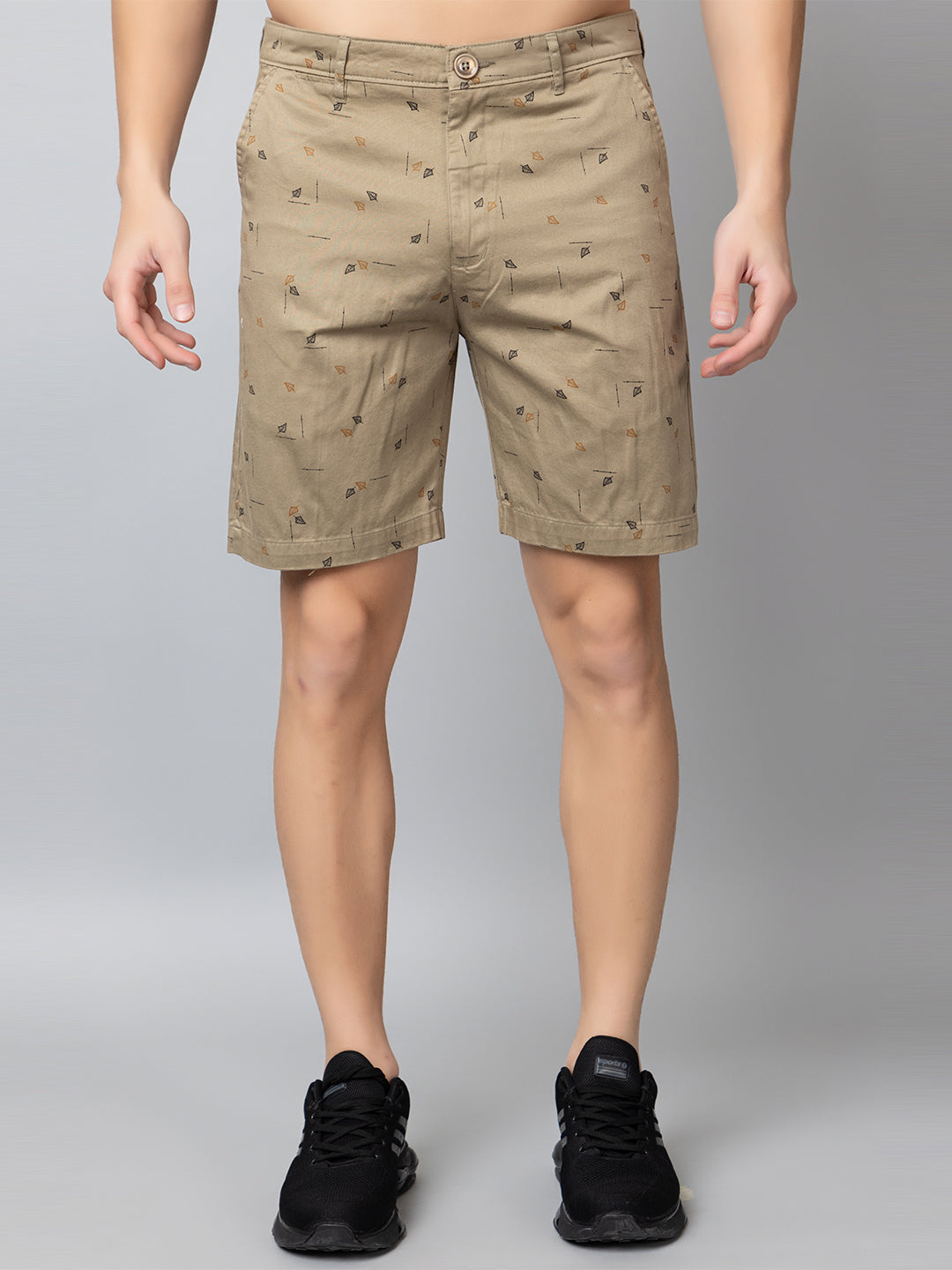 Khaki Printed Woven Short