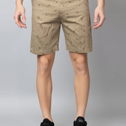 Khaki Printed Woven Short