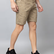 Khaki Printed Woven Short