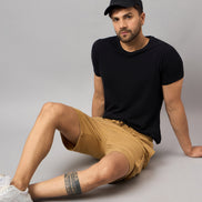 Brown Solid Short
